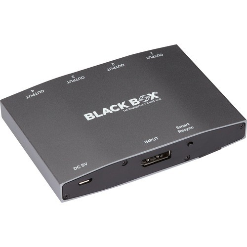 Black Box DPMSTHUB-4P Docking Stations Black Box Mst Hub - Displayport 1.2, 4k, 4-port - For Notebook/desktop Pc - Displayport - 4 Displays Dpmsthub4p 822088153849