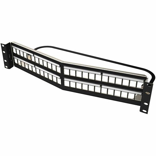 C2g PSAHDJSU48 Patch Panels Ortronics Clarity 48-port 2ru Shielded High Density Jack Unloaded Angled Panel Black - 48 Port(s) -  662875020134