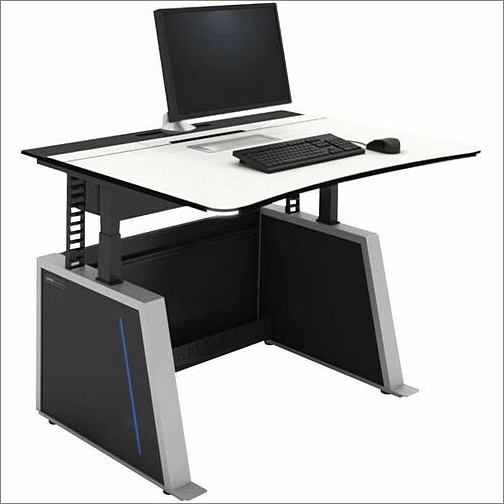 Middle Atlantic LH-VLCSHS Tables & Desks Middle Atlantic Visionline Air 24/7 Height Adjustable Console, Small, 49.5 Inches Wide - 300 Lb Capa Lhvlcshs 