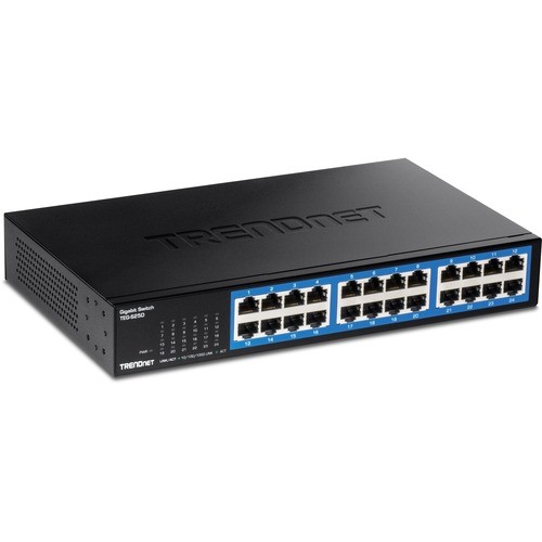 Trendnet TEG-S25D Switches & Bridges Trendnet 24-port Gigabit Switch, Teg-s25, 24 X Gigabit Rj-45 Ports, 48gbps Switching Capacity, Fanle Tegs25d 710931140859