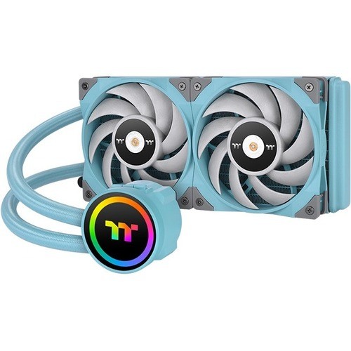 Thermaltake CL-W319-PL12TQ-A Processor/Case Fans Thermaltake Toughliquid 240 Argb Sync Turquoise All-in-one Liquid Cooler - 436.5 Gal/min Maximum Air Clw319pl12tqa 841163079751