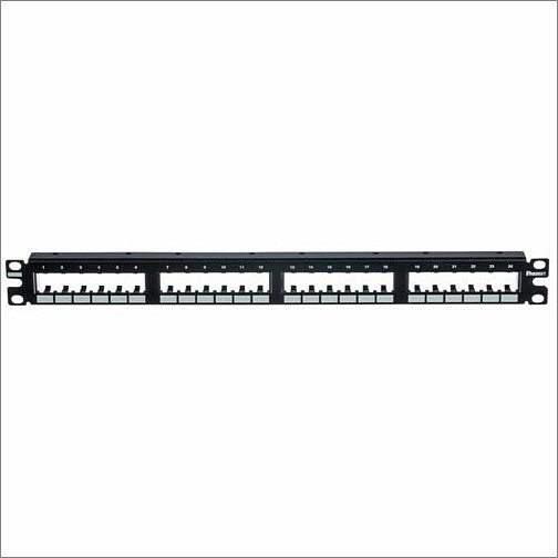 Panduit CPP24FM6BL Patch Panels Pannet Mini-com, Flat,unshielded, Patch Panel, 24 Port, 1 Ru, Black - 24 Port(s) - 1u High - Black - 613056769632