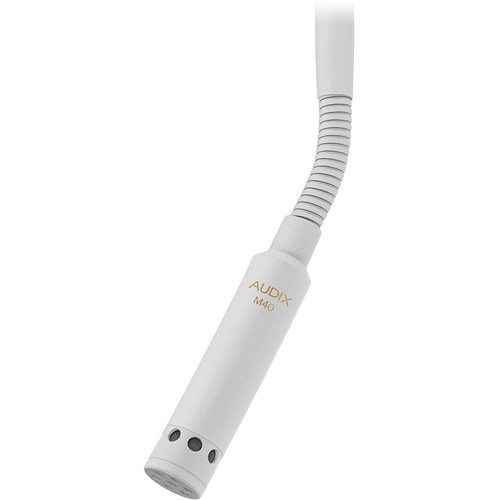 Audix Microphones M40W12S Microphones Audix M40w12s Wired Condenser Microphone - White - 1" - 60 Hz To 10 Khz - 150 Ohm - Cardioid, Hyper- 