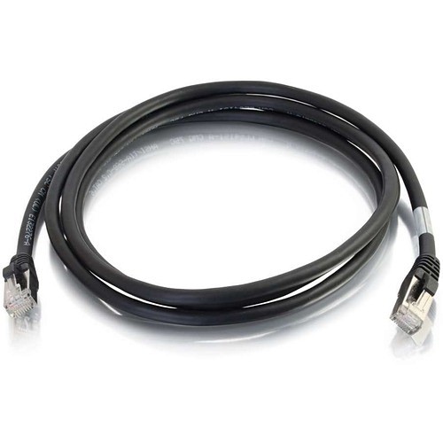 C2g CG00808 Cables C2g 1ft (0.3m) Cat6 Snagless Shielded (stp) Ethernet Network Patch Cable - Black - 1 Ft Category 6a  