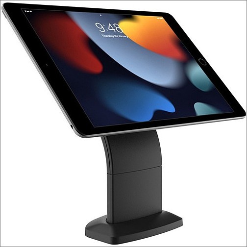 Bosstab TO-EVFR-1-SQ Stands & Cabinets Bosstab Universal Tablet Stand - 8" Height X 6.3" Width X 5.8" Depth - Freestanding - Metal, Plastic Toevfr1sq 814160024796