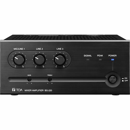 Toa BG-220 A/V Receivers & Amplifiers Toa Bg-220 Amplifier - 20 W Rms - 3 Channel - Black - 50 Hz To 20 Khz - 90 W Bg220 