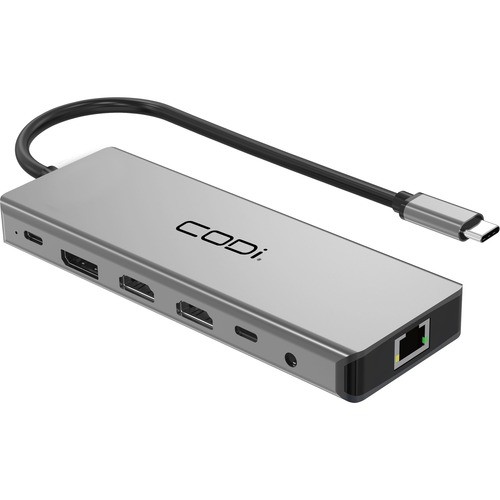 Codi A01099 Docking Stations Codi Docking Station - For Monitor/projector - Yes - Sd, Microsd (transflash) - 100 W - Usb Type C - 633886014429