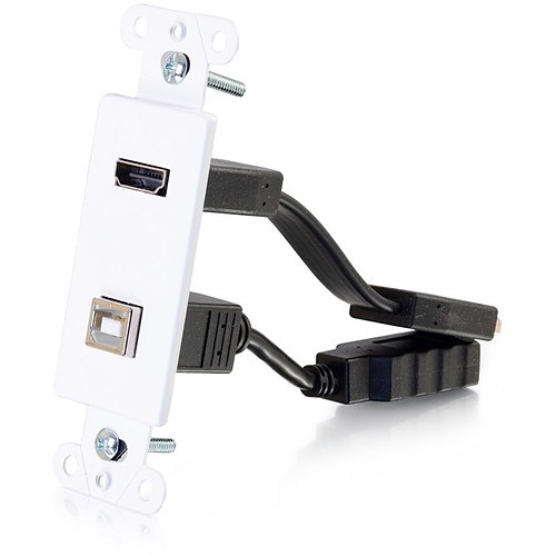 C2g CG39702 Faceplates & Mounting Boxes Decora Hdmi/usb Dongle F/f Wp  Adap - White (cg39702) 0757120397021