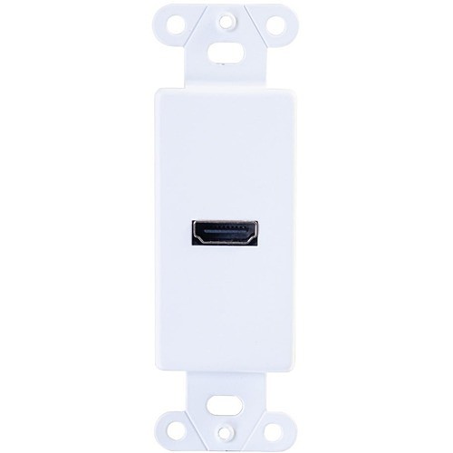 C2g CG39710 Faceplates & Mounting Boxes C2g Hdmi Pass Through Decorative Wall Plate - White - 1-gang - White - Steel - 1 X Hdmi Port(s) (cg3 