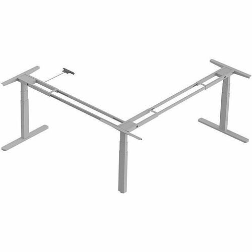 Monoprice 34829 Tables & Desks Workstream Triple-motor Height-adjustable Sit-stand L-shaped Corner Desk Frame, Gray - L-shaped Base 889028100172