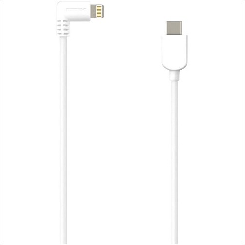 Bosstab ACLN0-1002 Power Cords Bosstab Right Angled Charging Cable White   Lightning To Usb-c   Cable Length: 6.5 Ft (2m) - For Kio Acln01002 814160023362