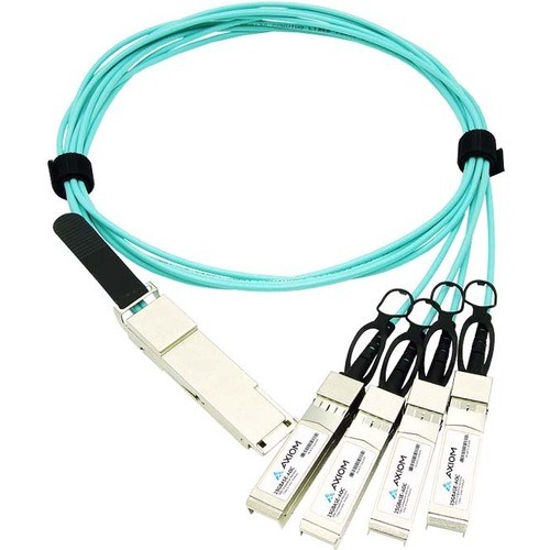 Axiom Memory 40G-QSFP-4SFP-1001-AX Cables Axiom 40gbase-aoc Qsfp+ To 4 Sfp+ Active Optical Cable Brocade Compatible, 10m - 32.81 Ft Fiber Opti 40gqsfp4sfp1001ax 840177855481