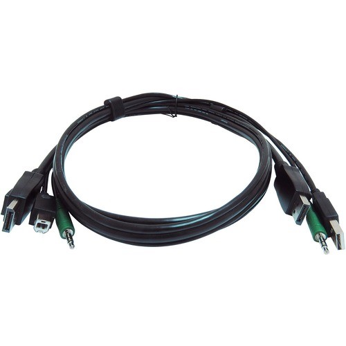 Black Box SKVMCBL-DP-06TAA Cables Black Box Secure Kvm Cable - Each End (1) Usb, (1) Or (2) Displayport, (1) 3.5mm Audio - 6 Ft Kvm Ca Skvmcbldp06taa 822088280446