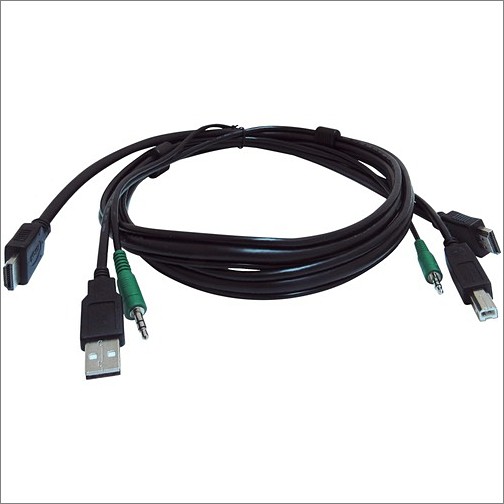 Black Box SKVMCBL-HDMI-10 Cables Black Box Secure Kvm Cable - Each End (1) Usb, (1) Or (2) Hdmi, (1) 3.5mm Audio - 10 Ft Kvm Cable Fo Skvmcblhdmi10 822088280590