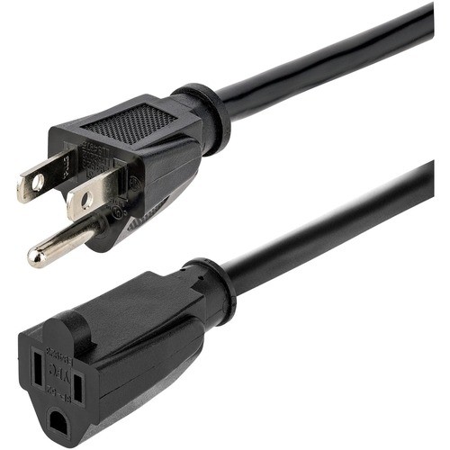 Startech HX-15F-POWER-CORD Power Cords Startech.com 15ft (4.5m) Heavy Duty Extension Cord, Nema5-15p To Nema5-15r Black Extension Cord, 15a Hx15fpowercord 065030894432