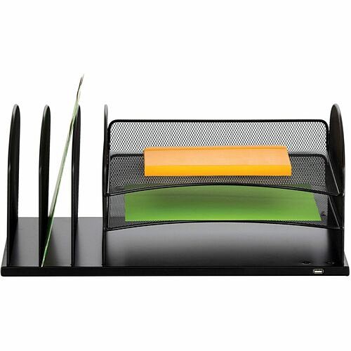 Safco 3231BL Racks & Organizers Safco Powered Onyx 3 Horizontal/3 Upright Sections - Compartment Size : 13.50" X 29.50" X 16.50" - 8 SAF3231BL 073555323122