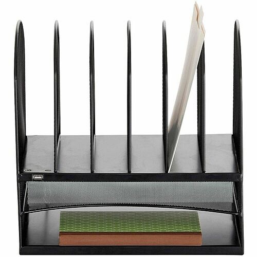 Safco 3233BL Racks & Organizers Onyx Desktop Organizer - Horizontal/vertical - 13" Height X 13.20" Width X 11.50" Depth - Durable, D SAF3233BL 073555323320