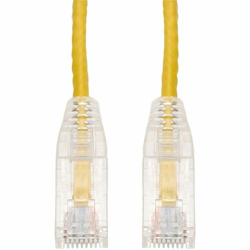 Addon ADD-1FSLCAT6A-YW Cables Addon 1ft Yellow Cat 6a Slim Pvc Ethernet Cable Snagless Clear-claw Rj-45 M/m - 1 Ft Category 6a Net Add1fslcat6ayw 195285132291