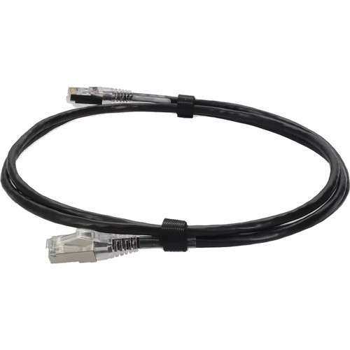 Addon ADD-10FSLCAT6A-BK Cables Addon 10ft Black Cat 6a Slim Pvc Ethernet Cable Snagless Clear-claw Rj-45 M/m - 10 Ft Category 6a Ne Add10fslcat6abk 195285199096