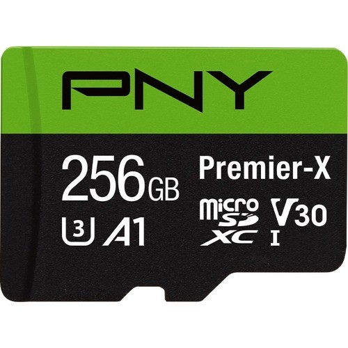 Pny Technologies P-SDU256V31100PX-GE Memory Cards Pny Premier-x 256 Gb Class 10/uhs-i (u3) V30 Microsdxc - 100 Mb/s Read - Lifetime Warranty (p-sdu256 Psdu256v31100pxge 751492642949