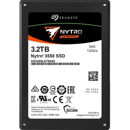 Seagate XS3200LE70045 Hard Drives Seagate Nytro 3000 Xs3200le70045 3.20 Tb Solid State Drive - 2.5" Internal - Sas (12gb/s Sas) - Mixe 763649162491