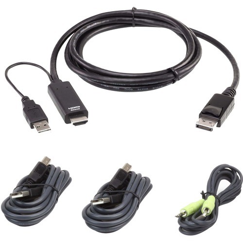Aten 2L7D02UHDPX4 Cables Aten 1.8m Usb Universal Secure Kvm Cable Kit - 5.91 Ft Kvm Cable For Server, Computer, Keyboard/mous 672792013980