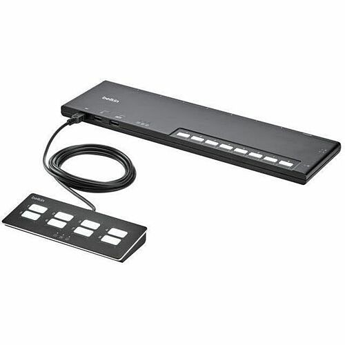 Belkin F1DN108MOD-BA-4 KVM Switchboxes 8-port Single Head Base Modular Secure Kvm Switch Pp4.0 W/remote F1dn108modba4 745883818099