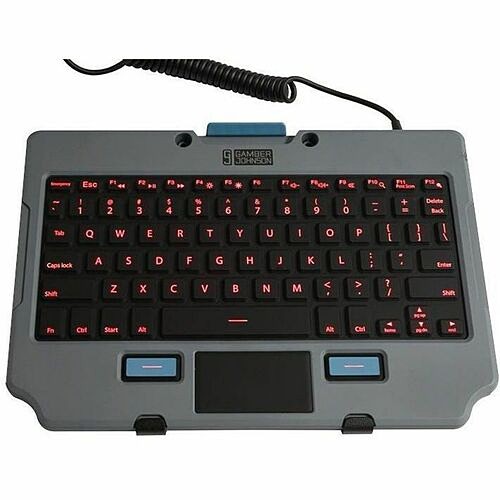 Gamber Johnson 7160-1683-00 Keyboards & Keypads Gamber-johnson Rugged Lite Backlit Keyboard - Cable Connectivity - Usb Type A Interface - Led - 76 K 7160168300 