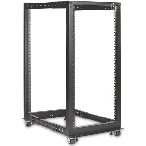 Rocstor Y10E009-B1 Rack Equipment Rocstor Solidrack 25u Adjustable Depth Open Frame 4 Post Rack W/ Casters - Adjustable Mounting Depth Y10e009b1 810606037856