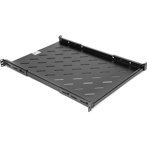 Rocstor Y10E021-B1 Rack Equipment Rocstor 1u Universal Vented Rack Mount Shelf - 25.6in 650mm Shelf Depth - Black - 1u Rack Height X 1 Y10e021b1 810606037979