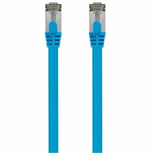 Monoprice 41025 Cables Monoprice Cat8 Ethernet Patch Cable - 26awg, S/ftp, 2ghz, 40g, Pure Bare Copper, 7ft, Blue - 7 Ft Ca 889028152232