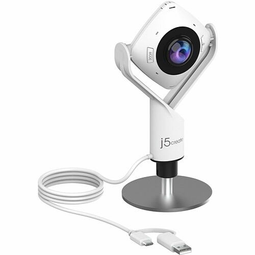 J5create JVCU360 WebCams J5create Jvcu360 Webcam - 2 Megapixel - 30 Fps - White, Black - Usb 2.0 Type A - 1 Pack(s) - Full Hd 