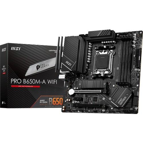 Msi B650MAWIFI Motherboards Msi B650m-a Wifi Desktop Motherboard - Amd B650 Chipset - Socket Am5 - Micro Atx - Ryzen 5, Ryzen 7, 824142301043