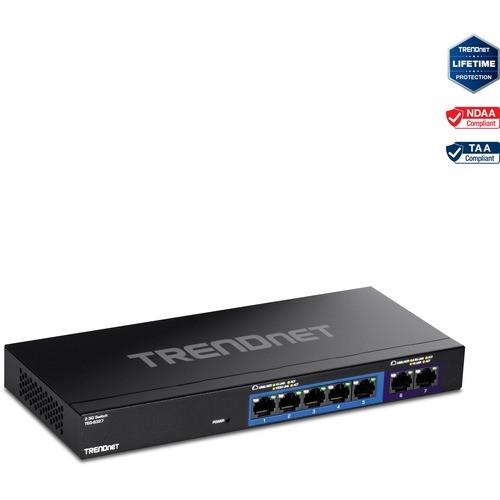 Trendnet TEG-S327 Switches & Bridges Trendnet 7-port Multi-gig Gaming Switch, Teg-s327, 5 X 1g Rj-45 Base-t Ports, 2 X 2.5g Rj-45 Ports,  Tegs327 710931140927
