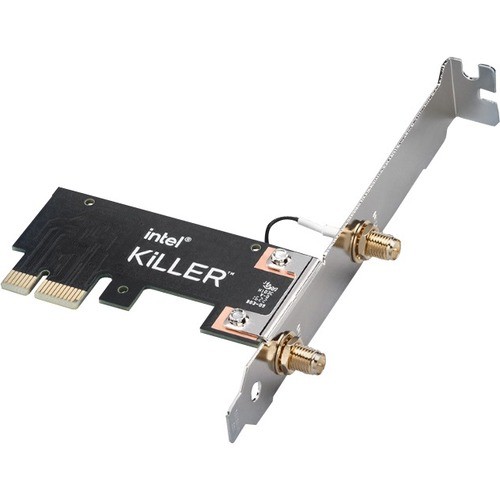 Intel Killer AX1675 IEEE 802.11ax Bluetooth 5.3 Tri Band Wi-Fi/Bluetooth  Combo Adapter for Desktop Computer - PCI Express - 2.40 Gbit/s - 2.40 GHz  ISM - 6 GHz UNII - Plug-in Card AX210D2WGNVXC 735858516419