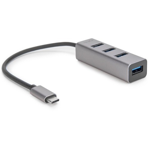 Rocstor Y10A228-A1 USB/Firewire Adapters Rocstor Premium Portable 4 Port Aluminum Hub - Usb-c To 4x Usb-a Hub - Usb 3.0 Hub - Bus Powered - U Y10a228a1 081060603776