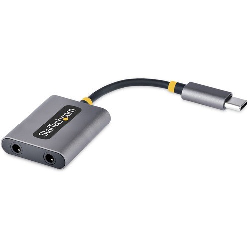 Startech USBC-AUDIO-SPLITTER Connector Adapters Startech.com Usb-c Headphone Splitter, Usb Type C Dual Headset Adapter W/mic Input, Usb C To 3.5mm A Usbcaudiosplitter 065030897594