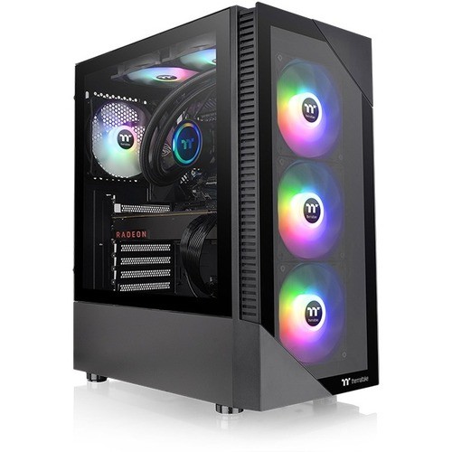 Thermaltake CA-1X3-00M1WN-00 Computer Cases Thermaltake View 200 Tg Argb Mid Tower Chassis - Mid-tower - Black - Spcc, Tempered Glass - 4 X Bay  Ca1x300m1wn00 841163083673