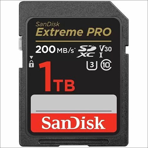 Sandisk SDSDXXD-1T00-ANCIN Memory Cards Sandisk Extreme Pro Sdsdxxd-1t00-ancin 1 Tb Class 10/uhs-i (u3) V30 Sdxc - 1 Pack - 200 Mb/s Read -  Sdsdxxd1t00ancin 619659188740