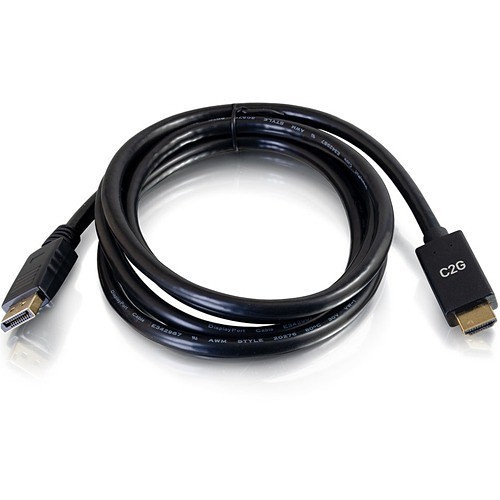 C2g CG54434 Cables 10ft Displayport To Hdmi Cable 4k       Adap - Passive Black (cg54434) 0757120544340