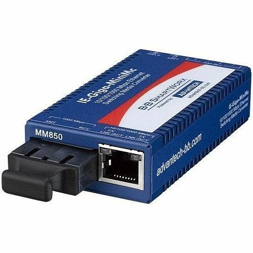 B And B Smartworx IMC-370I-SSR-PS-B Transceivers/Media Converters Advantech 10/100/1000mbps Miniature Media Converter With Lfpt - 1 X Network (rj-45) - 1 X Sc Ports - Imc370issrpsb 