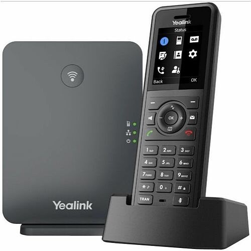 Yealink 1302027 IP Phones Yealink W77p Ip Phone - Cordless - Corded - Dect, Bluetooth - Desktop, Wall Mountable - Black, Class 841885109217