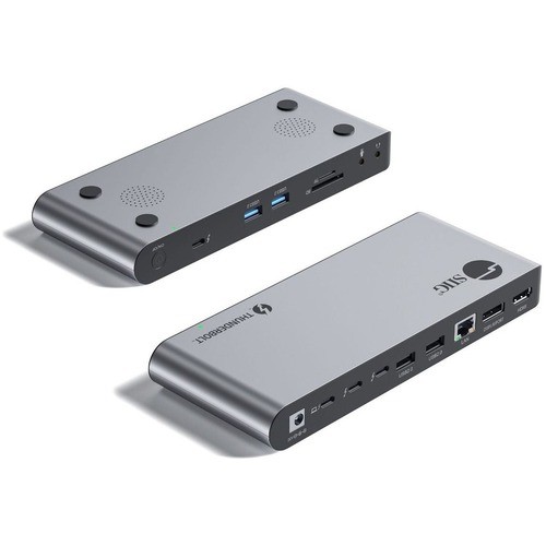 Siig JU-DK0U11-S1 Docking Stations Siig Quad Display Thunderbolt 4 Docking Station And Pd - Single 8k 30hz Or 4k 144hz / Quad Monitor 4k  Judk0u11s1 662774045689
