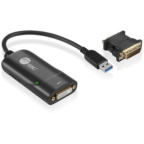 Siig JU-DV0112-S3 Connector Adapters Siig Usb 3.0 To Dvi/vga Pro Adapter - 1080p - Usb 3.0 5 Gbps - Included Dvi To Vga Adapter - Siig Us Judv0112s3 662774045818