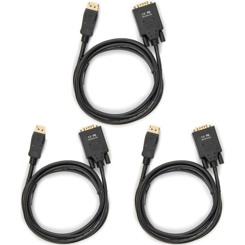 Rocstor Y10A172-B1-3PK Cables Rocstor Displayport/vga Video Cable (3-pack) - 6 Ft Displayport/vga Video Cable For Video Device, Mo Y10a172b13pk 