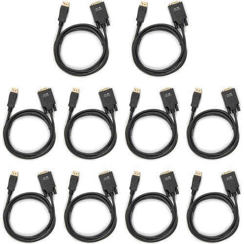 Rocstor Y10A172-B1-10PK Cables Rocstor Displayport/vga Video Cable (10-pack) - 6 Ft Displayport/vga Video Cable For Video Device, T Y10a172b110pk 