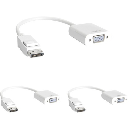 Rocstor Y10A102-W1-3PK Connector Adapters Rocstor Displayport To Vga Video Adapter Converter (3 Pack) - 3 Pack - 1 X Displayport 1.1a Digital  Y10a102w13pk 