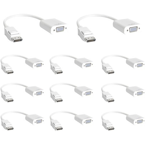 Rocstor Y10A102-W1-10PK Connector Adapters Rocstor Displayport To Vga Video Adapter Converter (10 Pack) - 10 Pack - 1 X Displayport 1.1a Digita Y10a102w110pk 