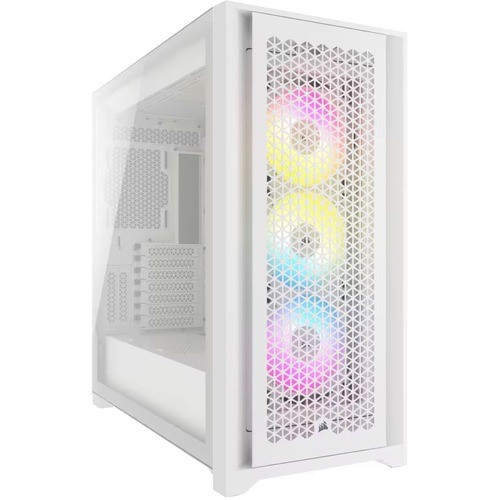 Corsair CC-9011243-WW Computer Cases Corsair Icue Computer Case - Mid-tower - White - Tempered Glass, Steel, Plastic - 6 X Bay - 3 X 4.72 Cc9011243ww 840006694366