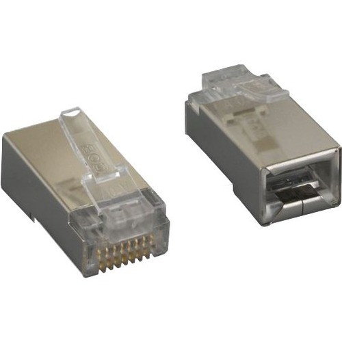 Enet Components C5ESH-CONN-100PK Cable Ends/Connectors Ethernet Category 5e Shielded Modular Plug, For Stranded Wire With Insert, 50u, 100p (c5esh-conn-100 C5eshconn100pk 762047728629